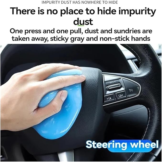 Car Cleaning Gel - Reusable Remover for Interior, Air Vents, Keyboards & Notebooks - Magic Mud Detail Tool(CJN-2PCS)