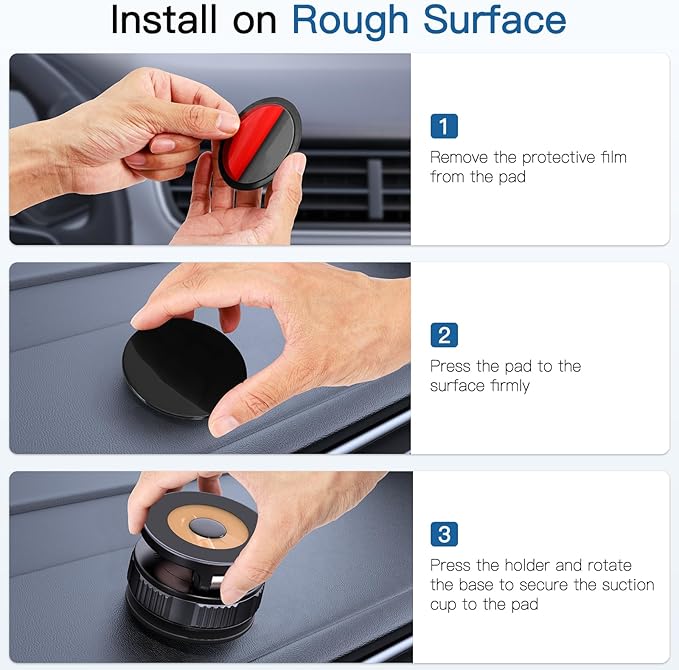 Vacuum Suction Cup Magnetic Phone Holder for Car,Mirror,Desk,360°Abjustable & Foldable,Upgraded Suction Phone Mount for Mag-Safe iPhone 17 Pro Max 16 15 14 13 12 Android & All Smartphones