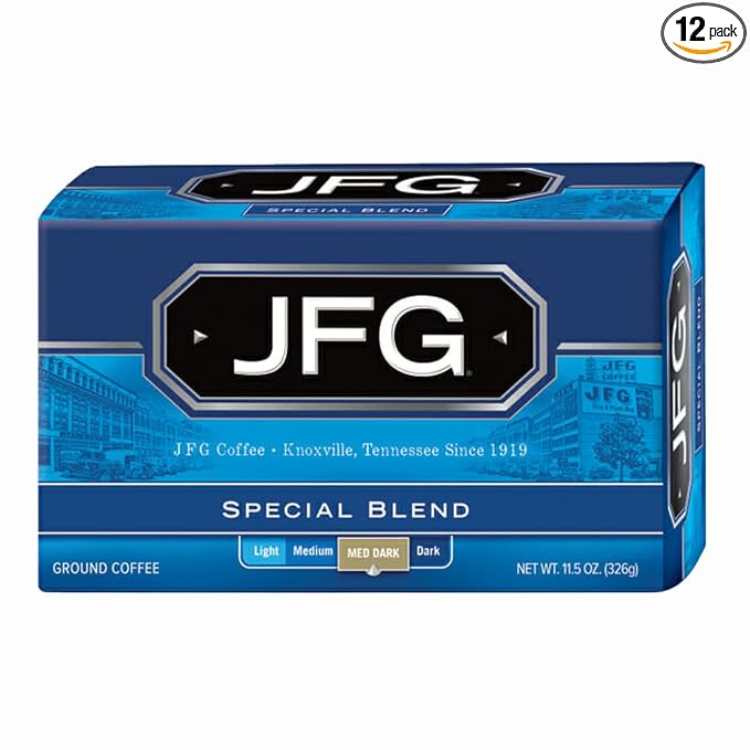 JFG Special Blend Medium-Dark Roast Ground Coffee, 11.5oz Bag (Pack of 12)