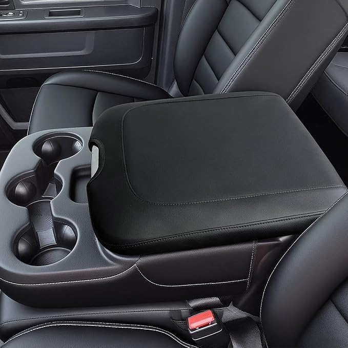 AOMSAZTO Jump Seat Console Covers for 2013-2018 Ram 1500 & 2013-2024 Ram 2500/3500/1500 Black
