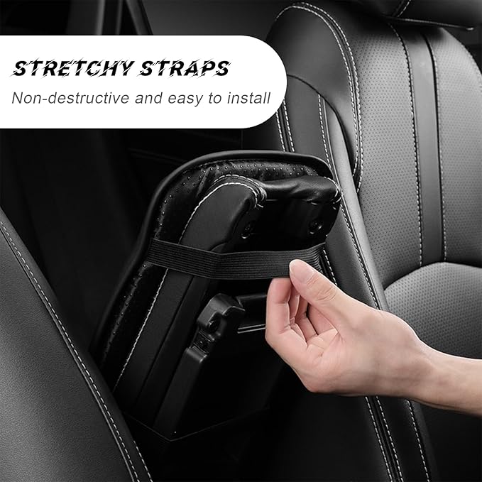 Car Center Console Pad, Waterproof PU Leather Auto Armrest Box Cover, Comfortable Vehicle Arm Rest Protector Cushion Pad for Car SUV, Universal Car Accessories (Blue)