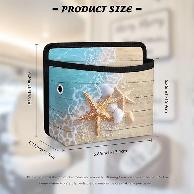Renewold Plank Starfish Seashell Car Organizer Bag for Console Door Seat Backrest Multifunctional Pouch for Vehilce Home Office Car Pocket Organizer Auto Storage Holder for Phones Glasses Keys Cards
