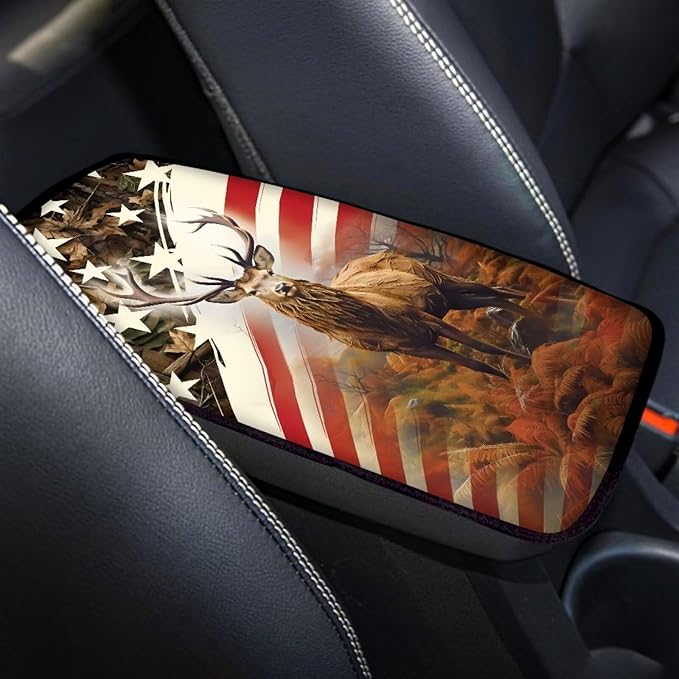 Biyejit Car Center Console Armrest Cushion Cover Pad Car Interior Decor Accessories Universal Fit for Sedan, Truck, SUV