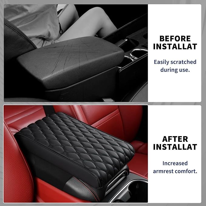 Auto Armrest Cushion Pads for Lotus Emira(2022-) Accessories Car Centre Console Armrest Pad Durable Material and Easy to Clean-is Waterproof and Anti-Scratch