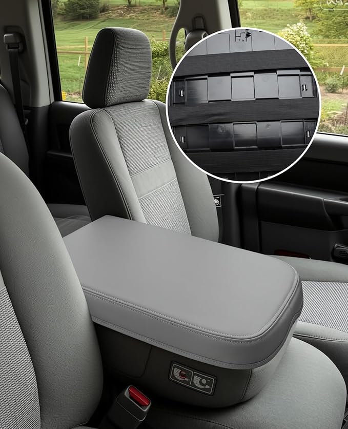 INTGET Center Console Cover for 2002-2012 Dodge Ram 1500 2500 3500 Accessories Interior Middle Armrest Arm Rest ST, SLT, Laramie, Sport, TRX4 Cushion Pad Protector(Fit for Jump Seat Console)
