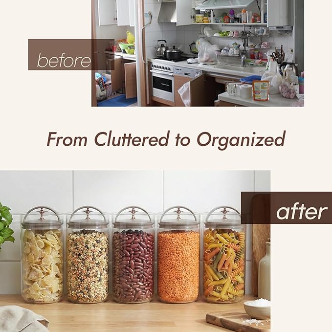 carrotez Vacuum Sealed Coffee Bean Container – 1.5 L (50.7 oz) Ecozen Airtight Food Storage Canister with Easy-Release Lever, Durable Space-Saving Design for Kitchen Countertop