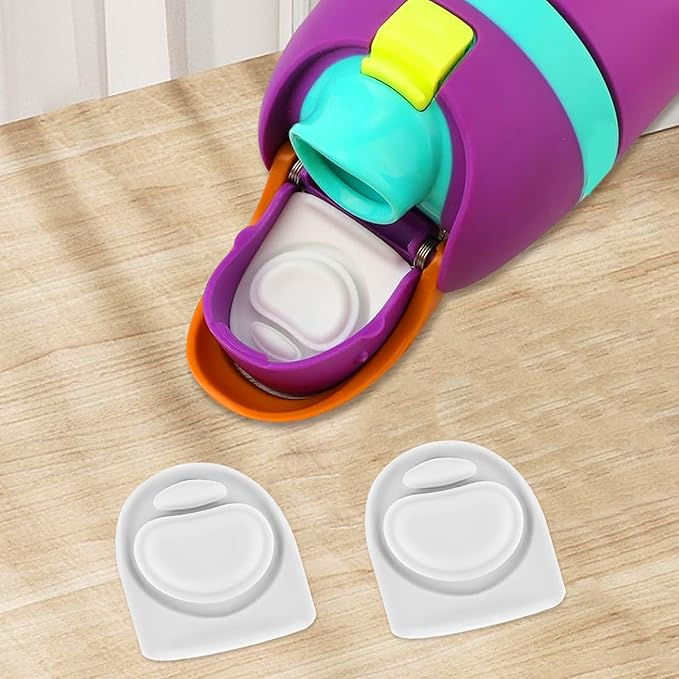 2 Pcs Replacement Rubber Seal Stopper Compatible with Owala FreeSip,Water Bottle Top Gasket Lid for Owala 16/19/24/32/40oz Seal Mouth Cap Silicone Stopper Parts Insert Accessories（White）