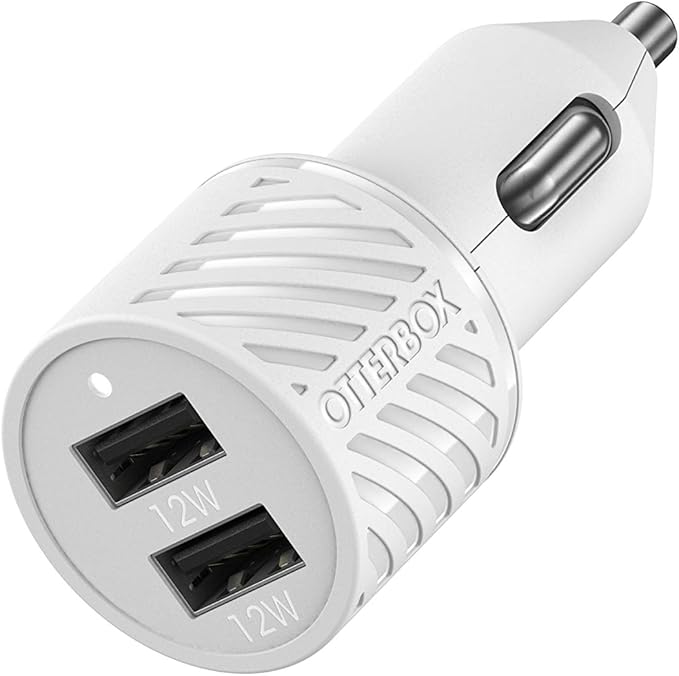 OtterBox USB-A Dual Port Car Charger, 24W Combined - Cloud Dream