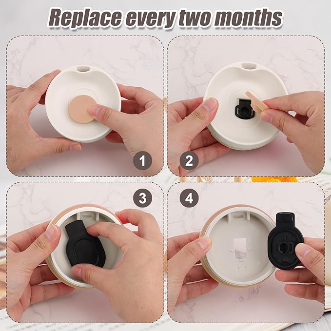 2pcs Slider Replacement Stopper for Owala SmoothSip Slider 12oz 20oz 24oz, Silicone Seal Plug Compatible with Owala Coffee Insulated Cup Mouth Stopper Top Lid Gasket Plug Accessories BPA-Free (Black)