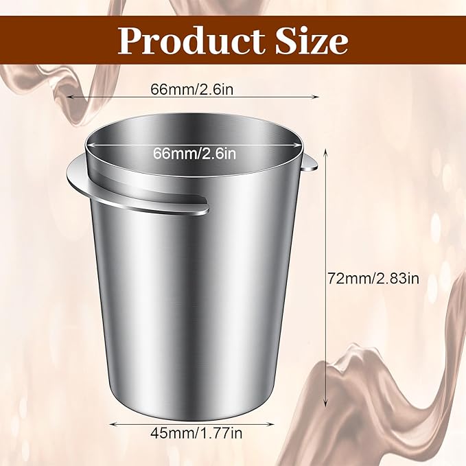 Coffee Dosing Cup 58mm Stainless Steel Espresso Dosing Cup Espresso Machine Accessories Compatible with 58mm Portafilter