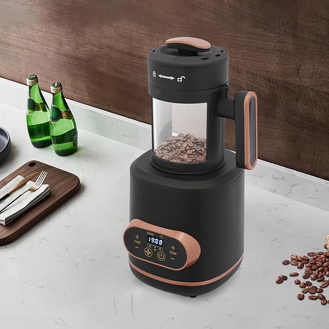 Home Coffee Roaster Machine, 1500W Rapid Roast Coffee Bean Roaster with 3-Speed, Coffee Bean Baker with Adjustable Temp & Timer, Auto & Manual Modes Optional, 110V