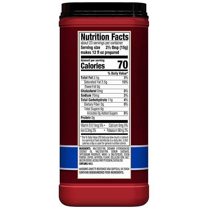 Hills Bros. Cappuccino Mix – Rich, Frothy Coffeehouse-Tasting Instant Drink Mix – Quick & Easy Preparation – Perfect for Hot & Iced Drinks & Creaming Coffee – Sugar-Free French Vanilla, 1 Pack of 12oz