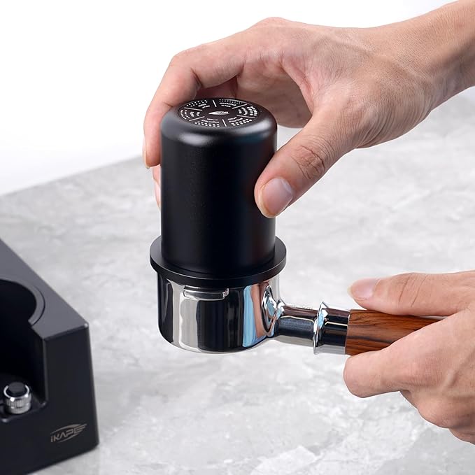 IKAPE 58MM Espresso Dosing Cup, Compatible with All the 58MM Portafilters, Espresso Coffee Accessory, Made of Aluminum (Black)