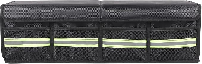 Aunginsy Car Trunk Organizer Compatible with Toyota FJ Cruiser 2007-2021+, Rear Left Side Trunk Storage Box Backseat Hanging Storage Bag Multi-Compartment Oxford Cloth With Lid Cover Accessories