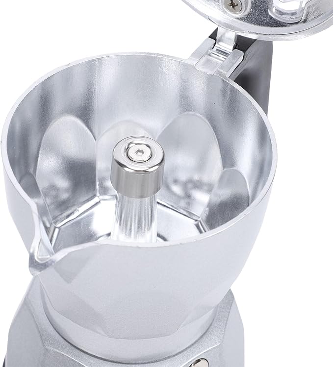 Electric Espresso Coffee Maker, 3 Cup Aluminum Italian Coffee Pot, Electric mokas Pot, Cuban Coffee Maker, Portable Mocha Pot Espresso Maker, Coffee Machine mokas Maker (Silver)