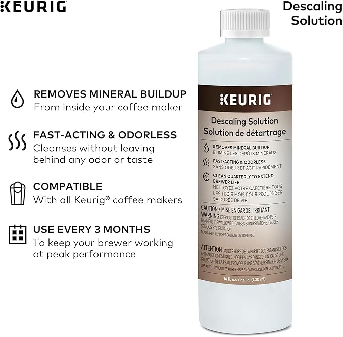Keurig Brewer Maintenance Kit, Includes Descaling Solution, Water Filter Cartridges & Rinse Pods, Compatible with Keurig Classic/1.0 & 2.0 K-Cup Pod Coffee Makers, 14 count