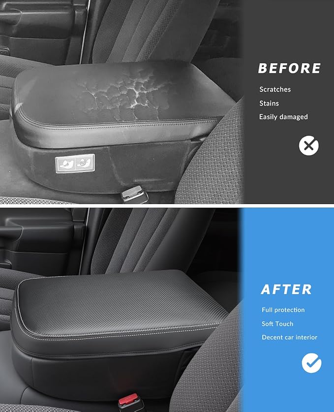 INTGET Center Console Cover for 2002-2012 Dodge Ram 1500 2500 3500 Accessories Interior Middle Armrest Arm Rest ST, SLT, Laramie, Sport, TRX4 Cushion Pad Protector(Fit for Jump Seat Console)