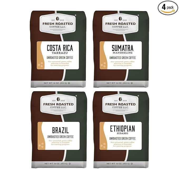 Fresh Roasted Coffee, Unroasted Adventurer Home Roasting Starter Kit, Kosher