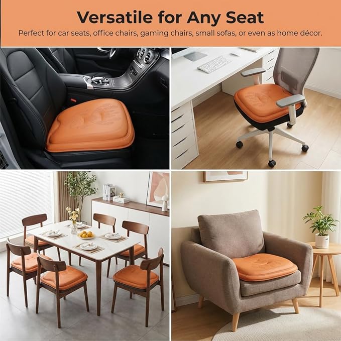 Comfort Dreamcatcher Car Seat Cushion Non-Slip - Relaxing, Optimal Support & Posture for Long Drive (Full Set (All Black))