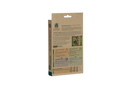If You Care Latex Gloves,Large – – For Gardening,Dishwashing,Cleaning Kitchen and Bathroom-– 100% Cotton Lined,Reusable for Women and Men,Green,(Pack of 2)