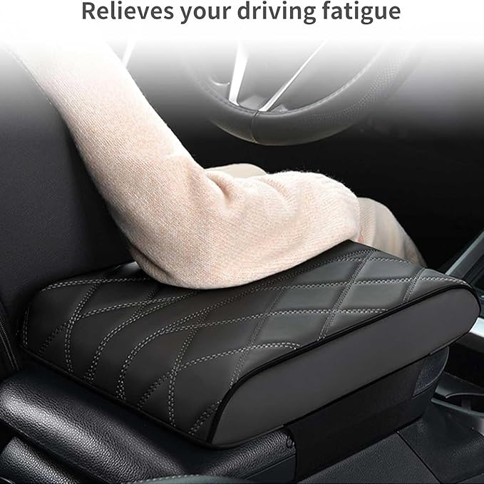 Car Armrest Covers for Tesla Model Y 2020–2025,Protection Padding Center Console Cushion Storage Box Mat Pad Cover Protector,Grey