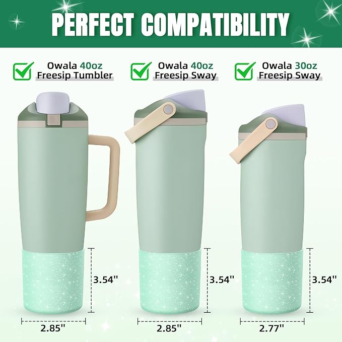 Silicone Higher Boot Compatible with Owala 30oz & 40oz FreeSip Sway Bottles & Tumblers, Large Protection Anti-Slip Bottom Cover Sleeve for Freesip Sway Tumbler and Bottle
