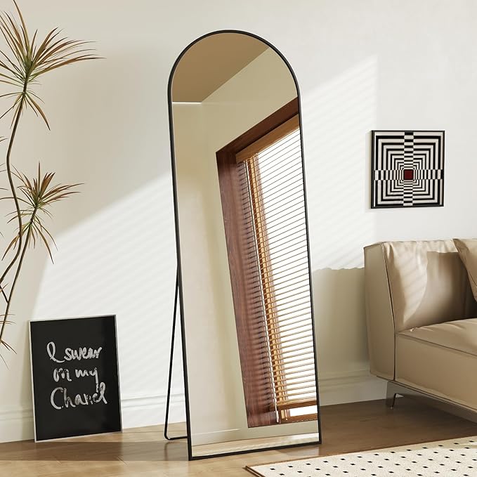 NEWBULIG Full Length Mirror, Upgraded Body Wall Mirrors with Shatter-Proof Glass, Floor Standing Mirror, Home Wall Decor