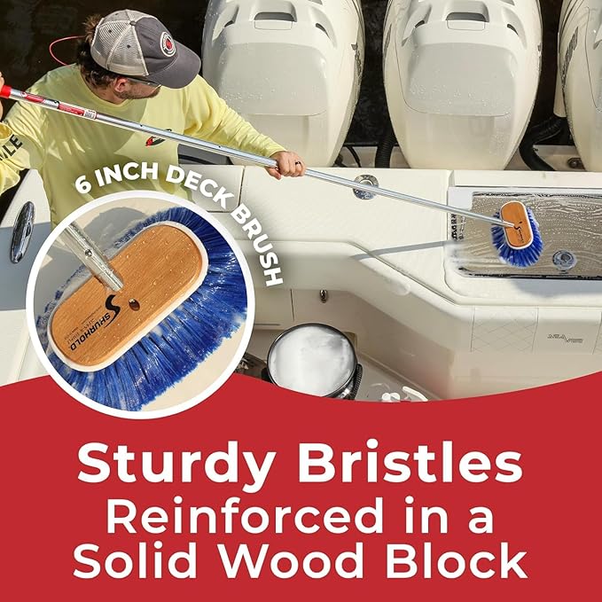 Shurhold 6" Nylon Extra Soft Bristles Deck Brush