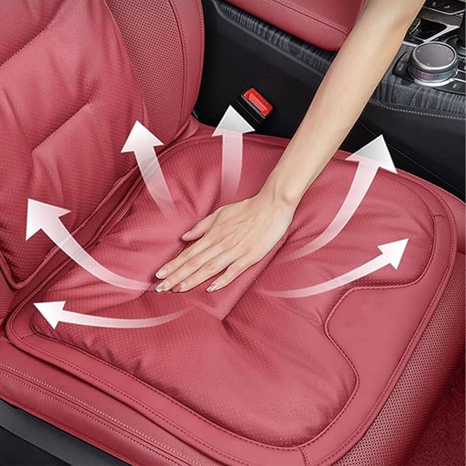 Car Seat Cushion for Porsche Macan 2015-2025-pr, Breathable Non-Slip Driver Seat Pad Ergonomic Memory Foam for Long Driving Car Office,A/2Pcs-White