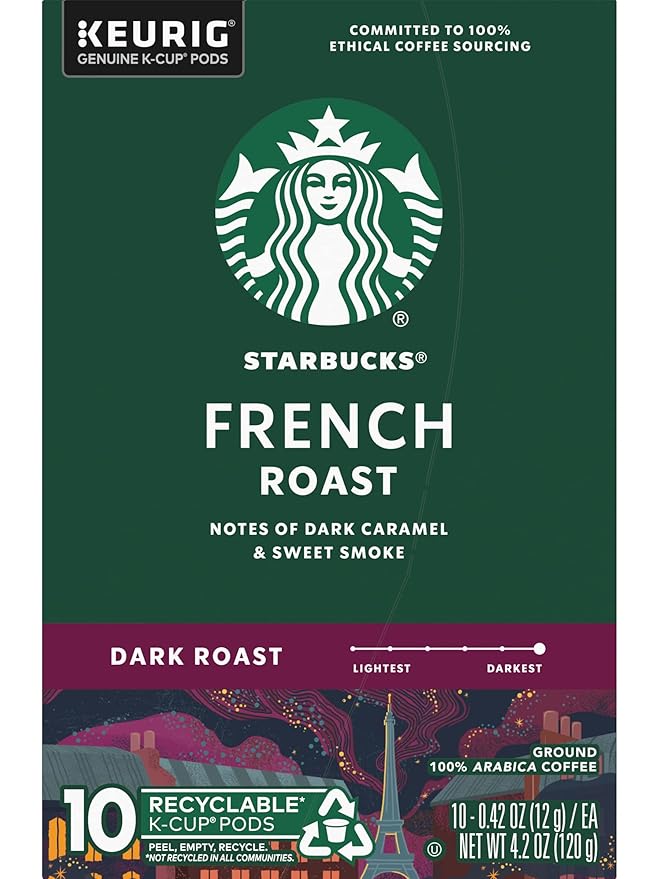 Starbucks French Roast 10 K-cups.