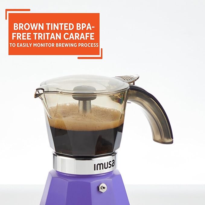 IMUSA 3 or 2cup Electric Espresso Maker, Purple