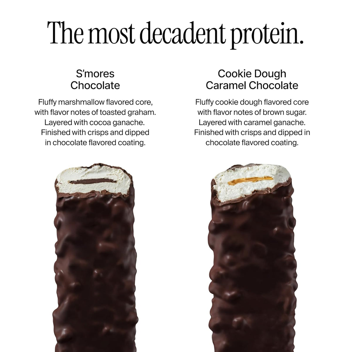David Bronze High Protein Bars - Cookie Dough Caramel Chocolate Crunch & S'mores Chocolate Crunch Flavored Bar - 0g of Sugar, Low Carb, Gluten Free - 20g of Protein, 150 Calories - On-The-Go Snack, Pack of 8