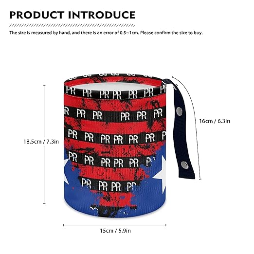 Car Trash Can with Hanging for Back Seat, Car Accessories for Women Men Automotive Garbage Cans Vehicle Trash Can for Truck SUVArt Puerto Rico