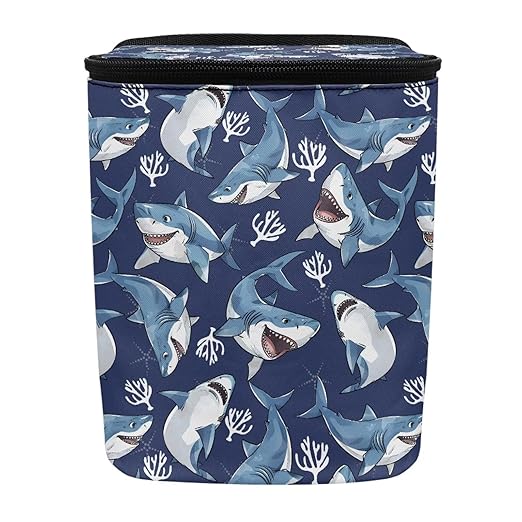 Cute Shark Car Trash Can Easy to Install Hanging Garbage Bin for Back Seat Leak Proof Lightweight Car Garbage Cans Fashion Car Interior Accessories for Most Cars, SUVs