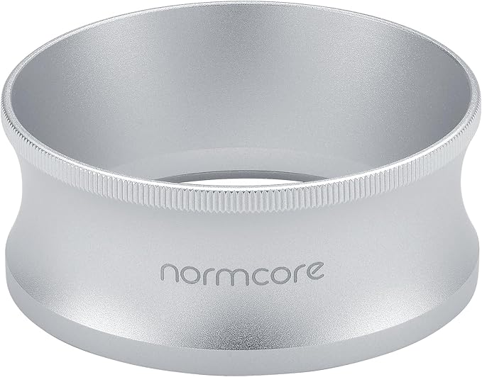 Normcore 54mm Magnetic Dosing Funnel V2, Espresso Coffee Dosing Ring, 28mm Anodized Aluminum with 14 Neodymium Magnets Fits Breville Sage 54mm Portafilter, Silver