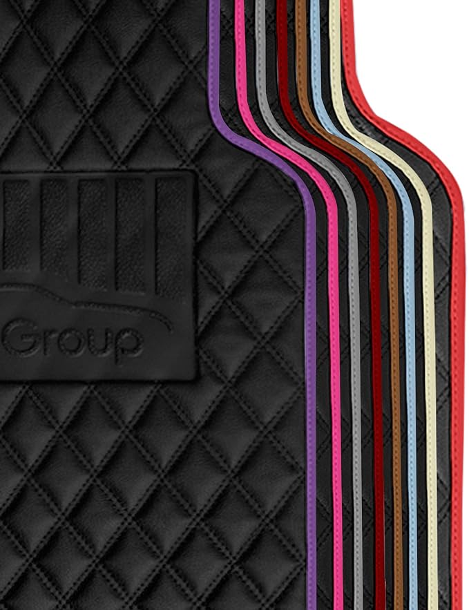 FH Group Floor Mats - Faux Leather Floor Mats for Cars, Universal Fit Automotive Floor Mats, All Purpose Car Floor Mats, PU Leather Protector Mat for Most Sedan, SUV, Truck Floor Mats Purple