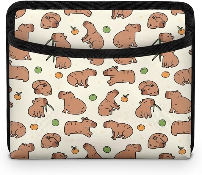 Capybara Car Organizer Storage Between Seats Front Back Seat Storage Pocket for Car Universal Auto Console Door Window Storage Bag for Interior Organizer Holder for Phone Sunglasses