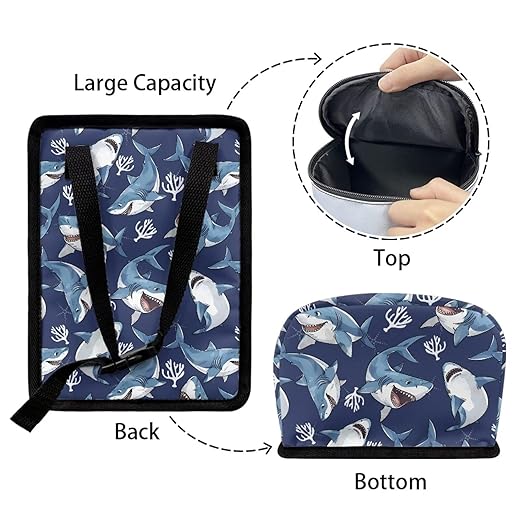 Cute Shark Car Trash Can Easy to Install Hanging Garbage Bin for Back Seat Leak Proof Lightweight Car Garbage Cans Fashion Car Interior Accessories for Most Cars, SUVs