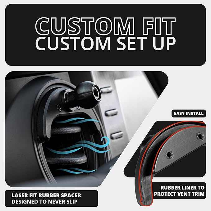 Tackform Link Vent Phone Mount Compatible with 2016-2023 Toyota Tacoma and 2014-2021 Toyota Tundra | Aluminum | Zero Slip | Compatible with MagSafe | Universal Magnetic Holder | 2" Arm | Pink Knob
