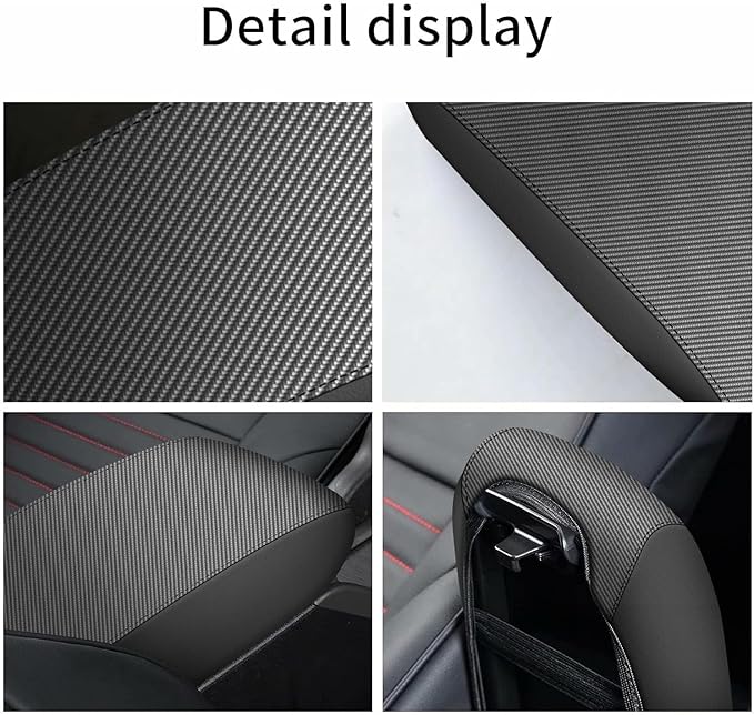 AOMSAZTO Console Covers for 2023 2024 Honda CRV Middle Armrest Covers for Honda CRV Leather Black