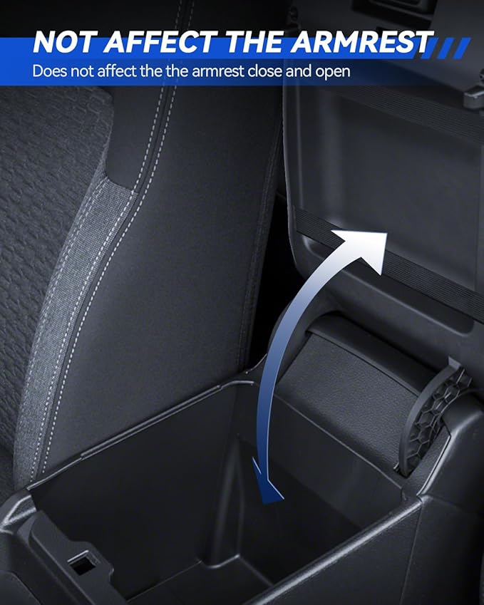 Armrest Cover for 2024 2025 Ford Ranger (XL/XLT/Lariat/Raptor) Accessories Center Console Middle Lid Pad Protector for Car Elbow Rest