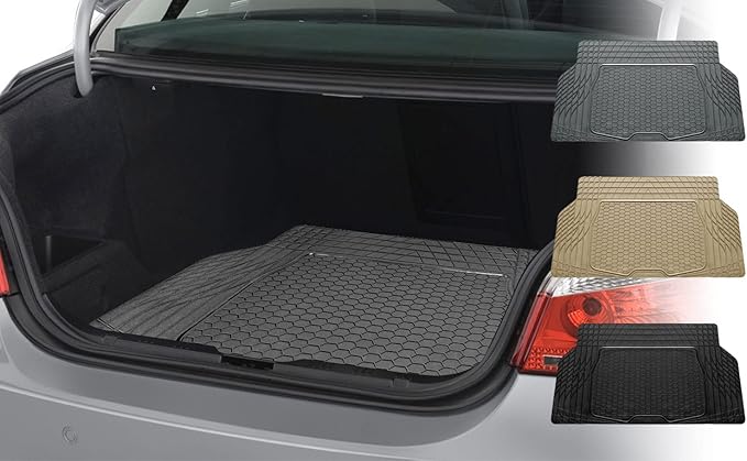 FH Group ClimaProof Universal Cargo Mat – All-Weather, Trimmable Trunk Mat (55" W x 31.5" D) – Fits Most Cars, SUVs & Trucks – Beige