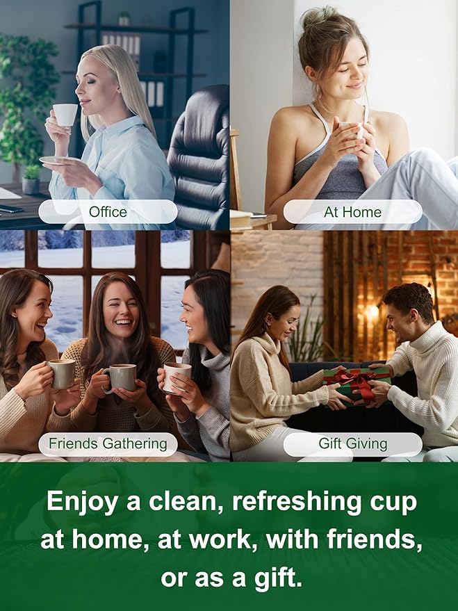 TeeLux Gunpowder Green Tea Loose Leaf, Mellow & Smooth Taste, High Mountain Green Tea with Roasted Aroma, 16oz