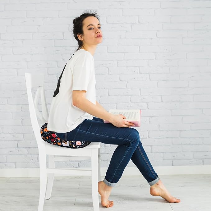 Floral Donut Pillow for Hemorrhoids Seat Cushion for Tailbone Pain Relief - Flower Home Office Chair Cushion for Long Sitting Work - Memory Foam Car Seat Cushions for Driving Butt Pain Pressure Relief