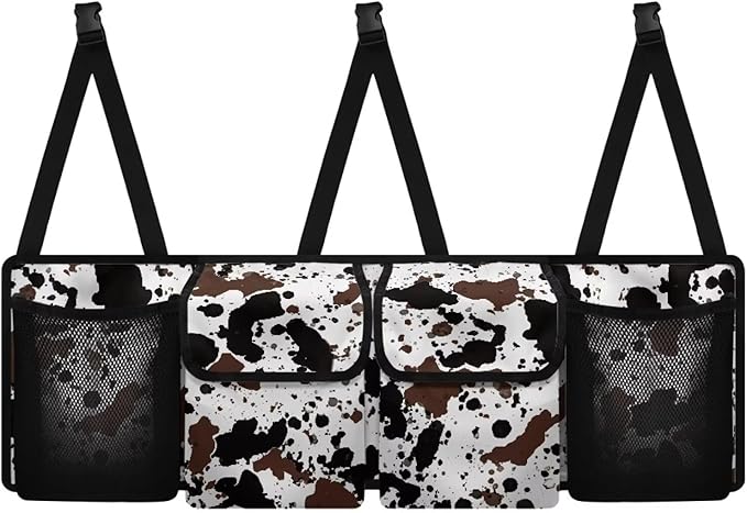 Cow Car Organizer, Trunk Organizer for SUV, Car Trunk Organizer and Storage, Car Interior Accessories Backseat Hanging Organizer,Waterproof Storage Bag