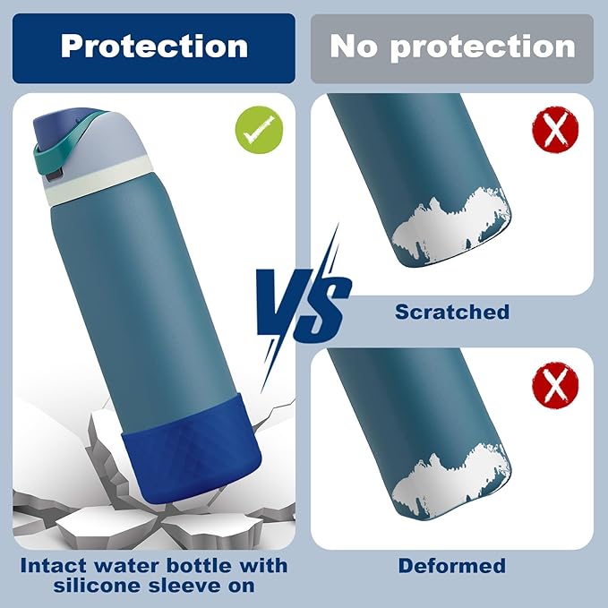Silicone Boot for Owala Water Bottle 24 oz 32 oz 40 oz, Anti-Slip Protective Sleeve for FreeSip/Twist/Flip Stainless Steel Water Bottles Accessories