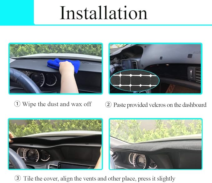 Yiz Dash Cover Mat Custom Fit for Mazda 3 / Mazda 3 Sport Without Raised Screen Dashboard Cover Pad Cap Carpet Protector J256 (Black)