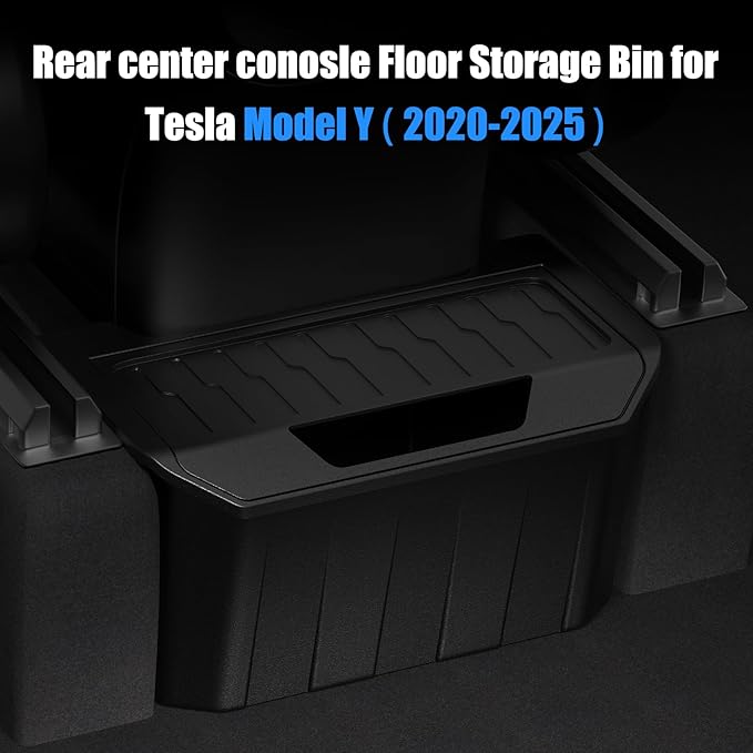2026 Upgrade Rear Center Console Organizer for Tesla 2020-2025 Model Y Accessories, Partitioned Storage & Stable Installation, Seat Backseat Trash Can Bin for Tesla Model Y(Not Fit Model Y Juniper)