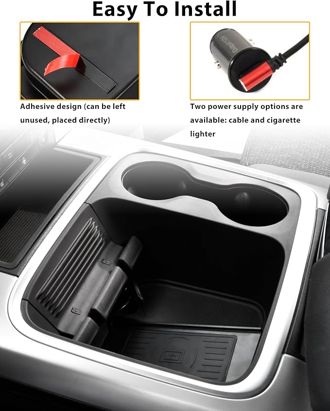 Wireless Charger for Dodge Ram, Center Console Phone Wireless Charging Pad Panel for Dodge Ram 1500 2013-2015 / Ram 2500 2010-2015 / Ram 3500 2011-2015 Accessories