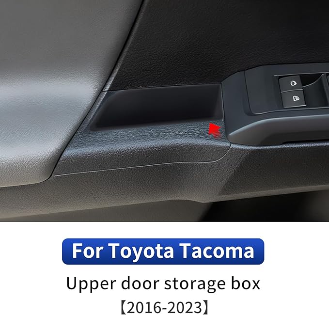 Car Door Container for 2016-2023 Toyota Tacoma Car Door Pocket Tray Silicone Storage Bag Interior Modification Accessories (Car Door Storage Box)